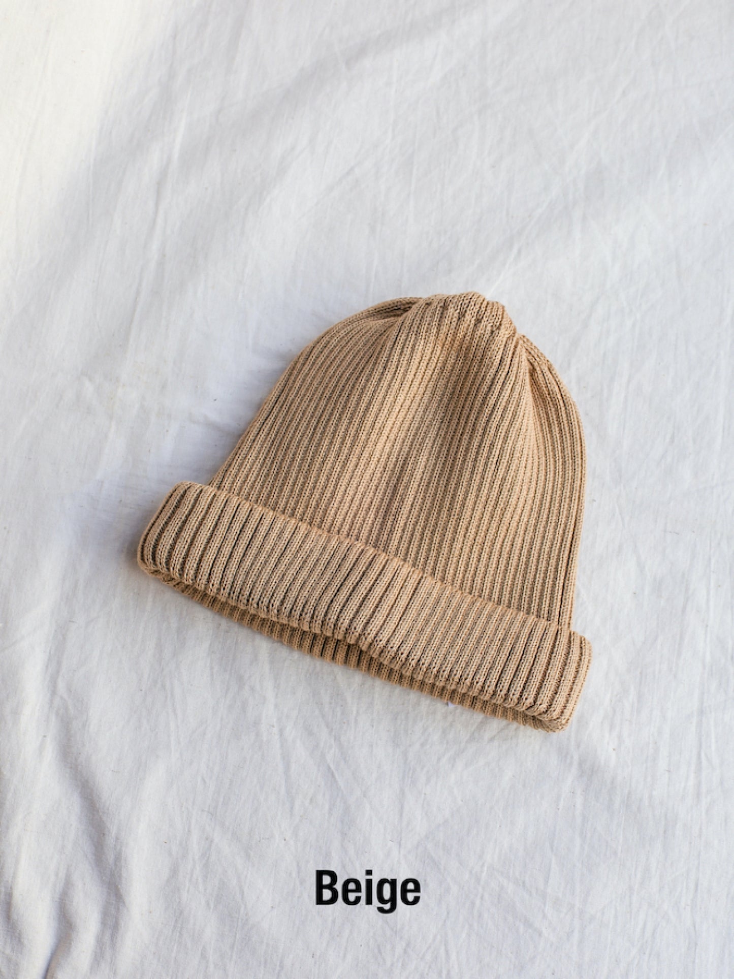 COTTON ROLL UP BEANIE / 13colors