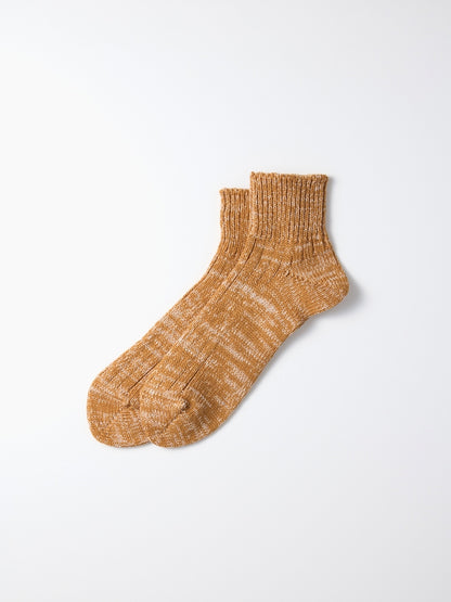 LOW GAUGE RIBBED MARL ANKLE SOCKS / 4colors