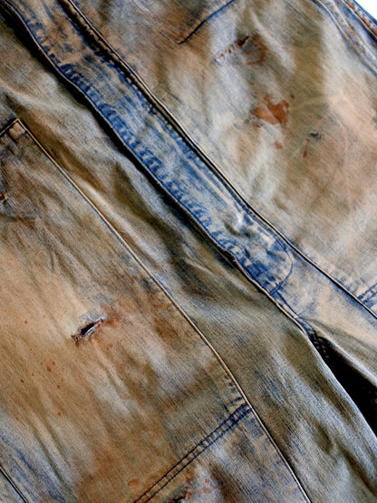 100-YEAR PROCESSING DENIM DECK OVER PANTS / FLATBUSH Ltd.