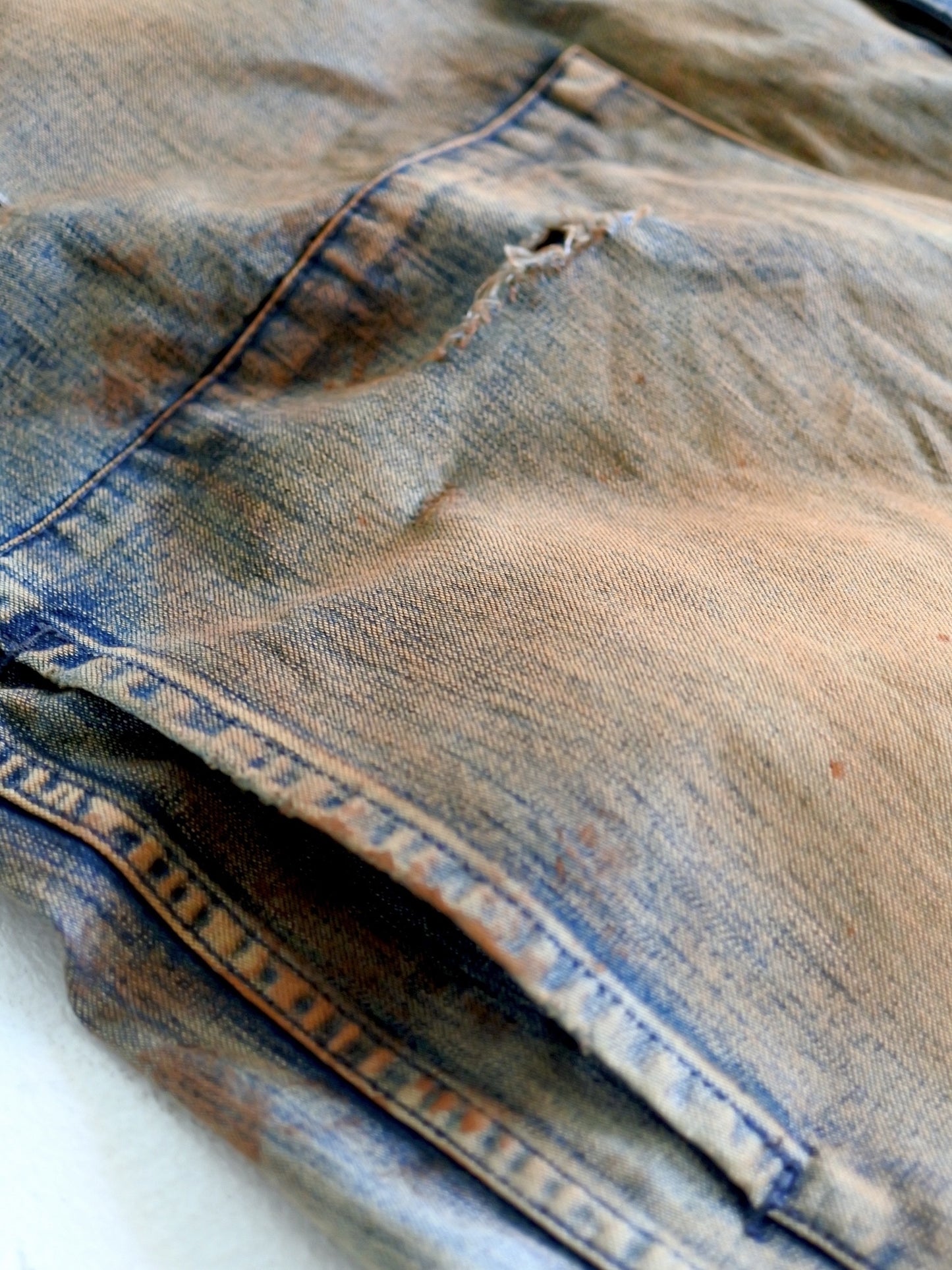 100-YEAR PROCESSING DENIM DECK OVER PANTS / FLATBUSH Ltd.