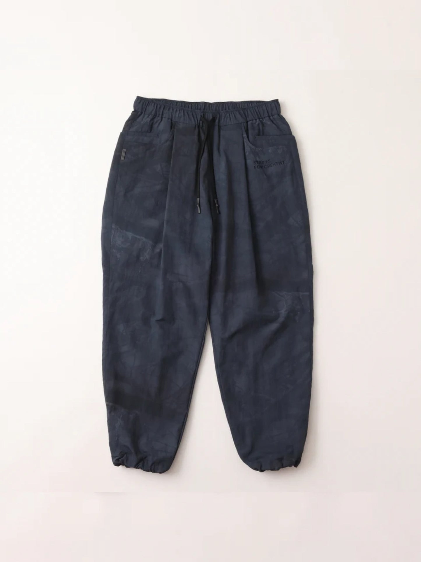 WIDE TAPERED EASY PANTS (REAL TREE CAMO) / Black tree camo