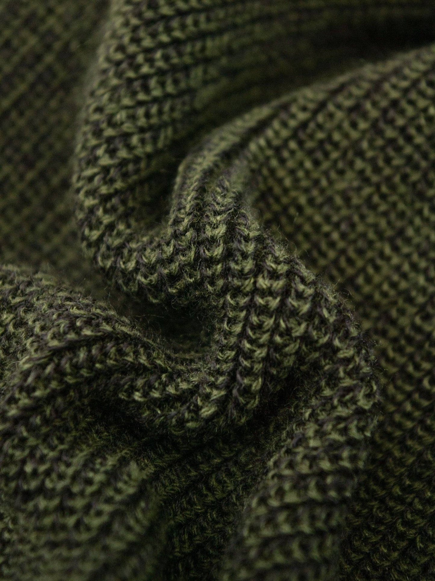 BULKY WATCH CAP / Olive/charcoal