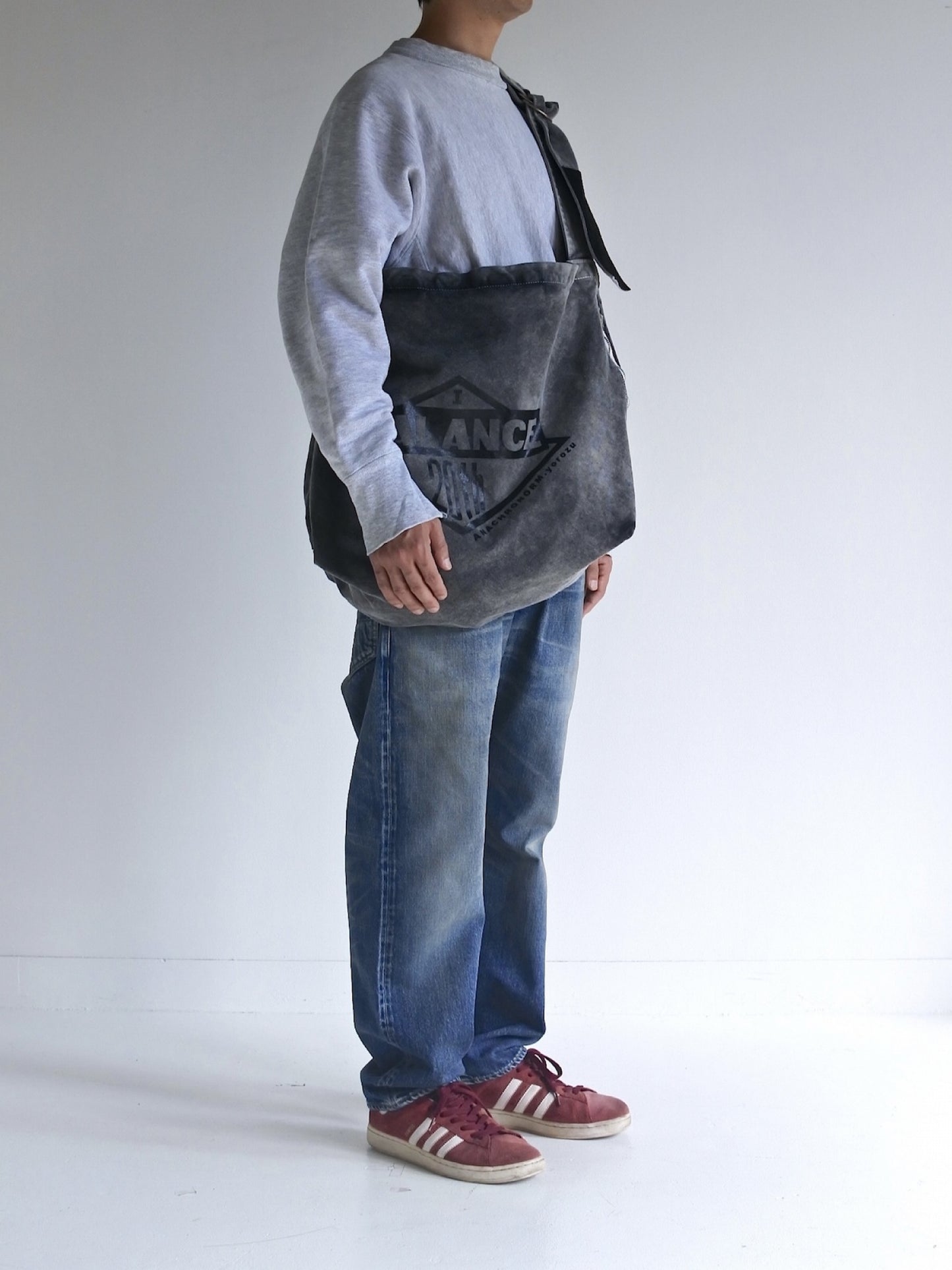 SULFUR  DYED CANVAS タスキショルダー / Black