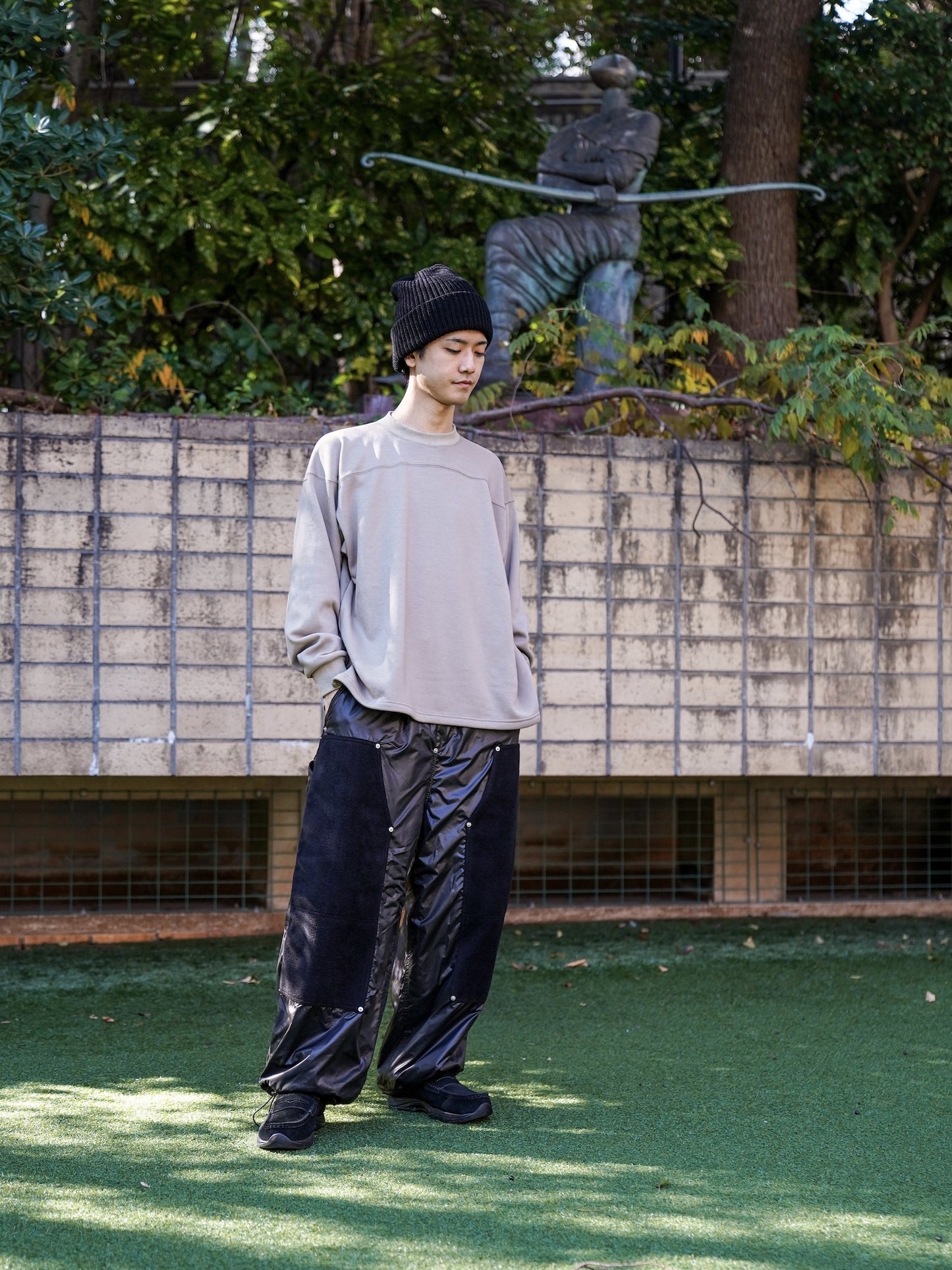 ボンバーヒート裏起毛 サイドスリット フットボール スウェット / 3colors