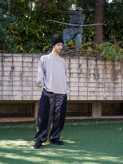 ボンバーヒート裏起毛 サイドスリット フットボール スウェット / 3colors