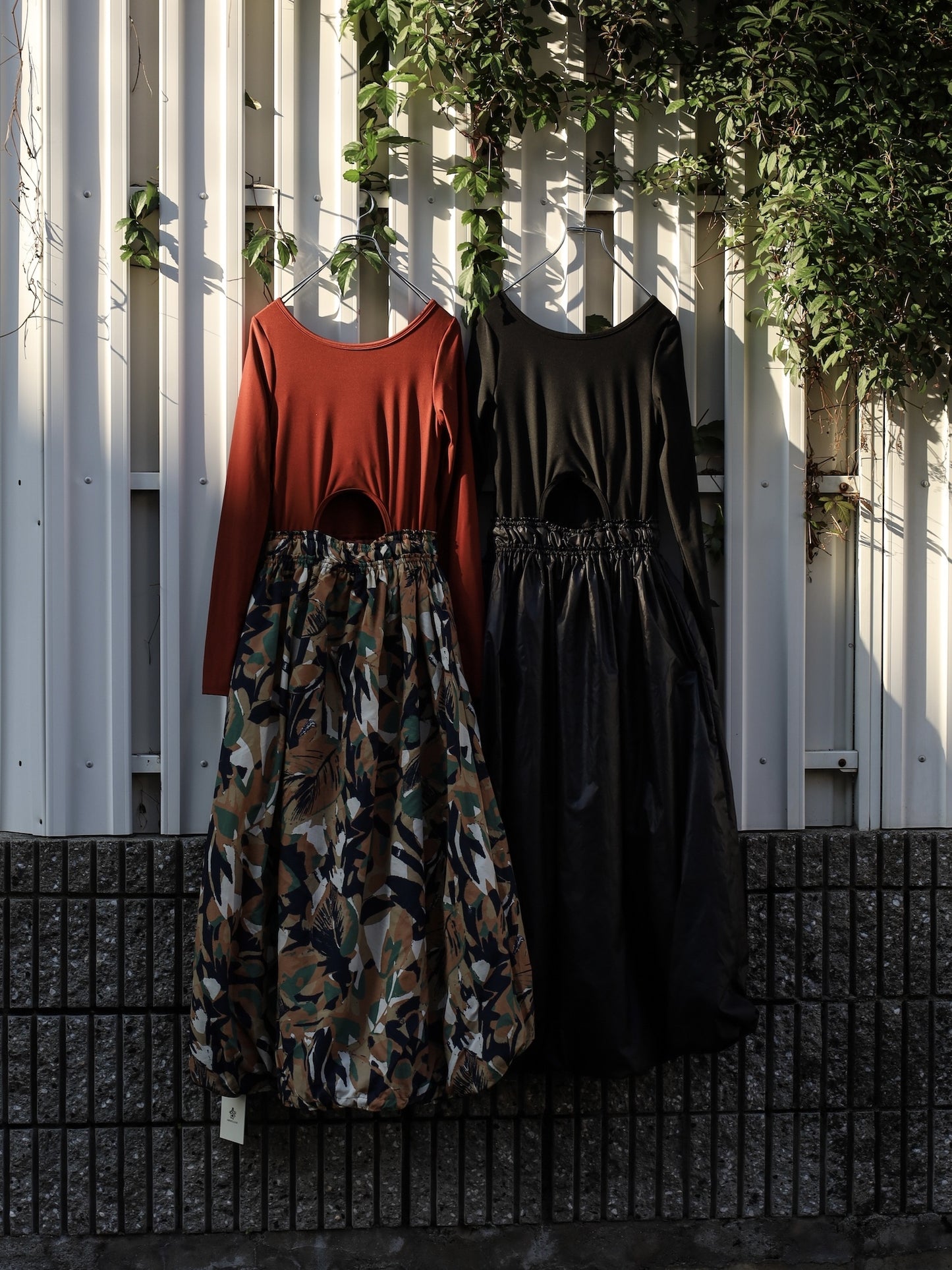 BALLOON HYBRID DRESS / Camouflage