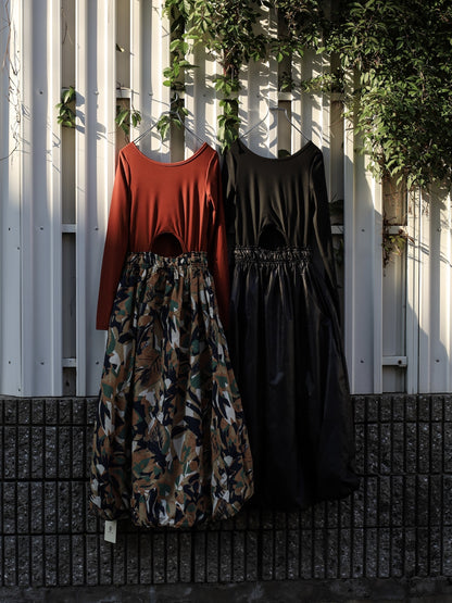 BALLOON HYBRID DRESS / Camouflage
