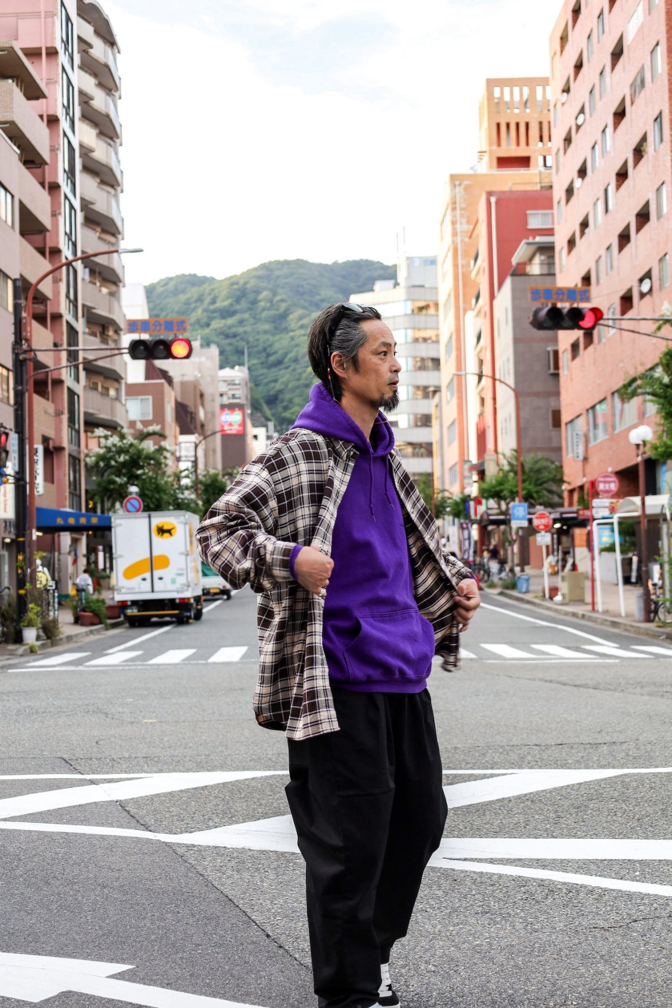 "OWN WAY" SHJKT 改 / Purple check