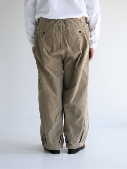 HEM TUCK EASY PANTS (CORDUROY) / Beige
