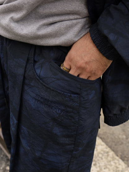 WIDE TAPERED EASY PANTS (REAL TREE CAMO) / Navy tree camo