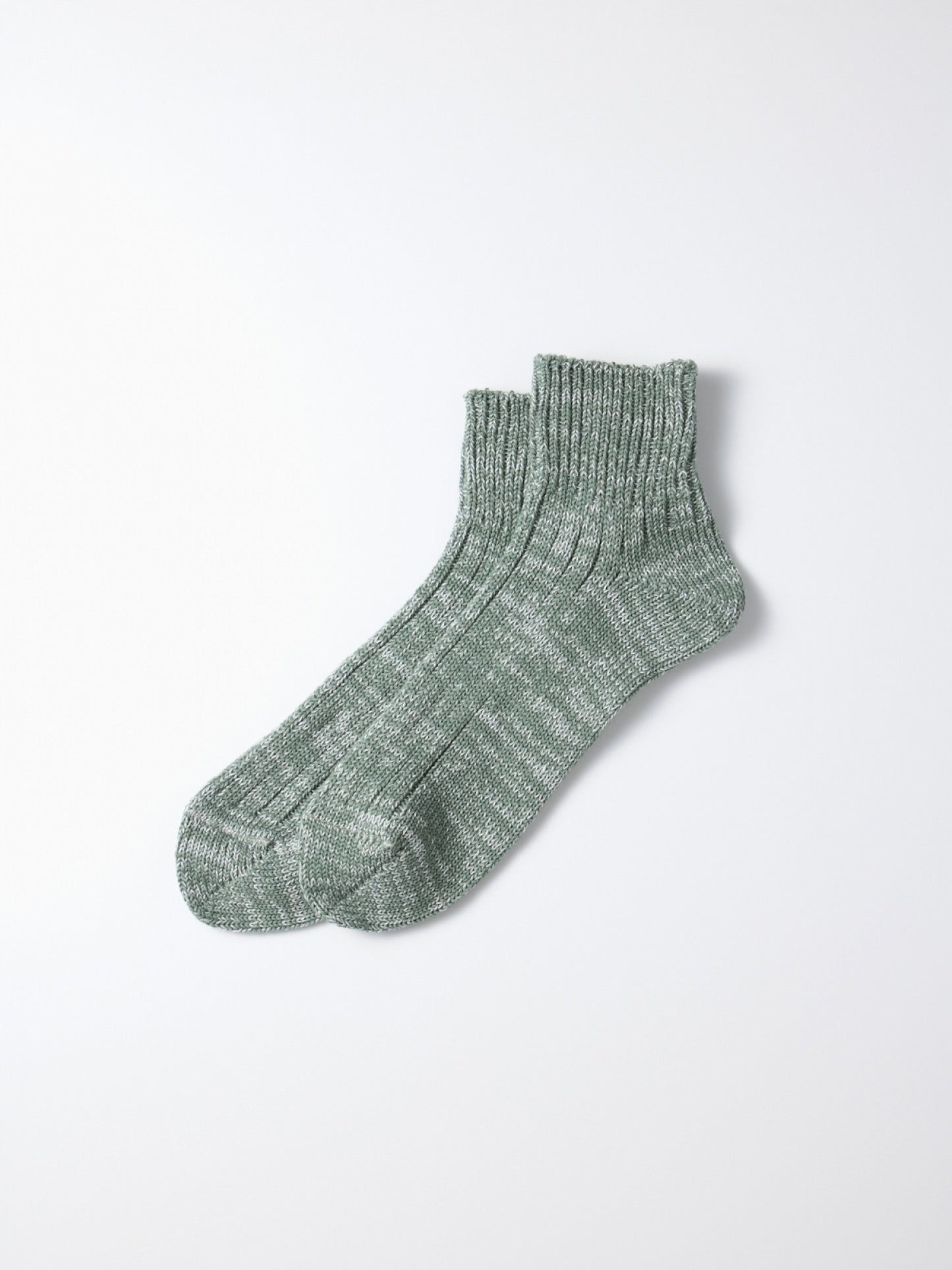 LOW GAUGE RIBBED MARL ANKLE SOCKS / 4colors