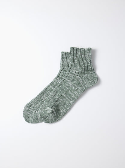 LOW GAUGE RIBBED MARL ANKLE SOCKS / 4colors