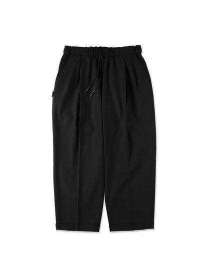 TWO TUCK S WOOL PANTS / Black