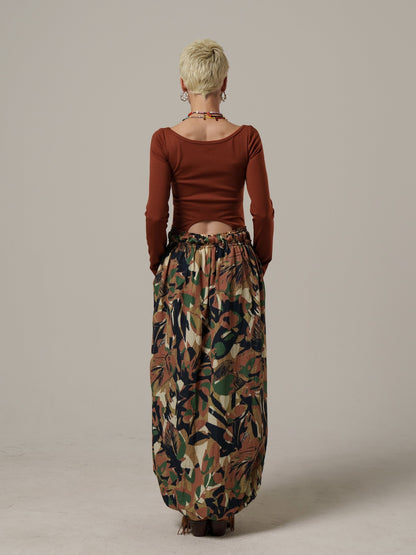 BALLOON HYBRID DRESS / Camouflage