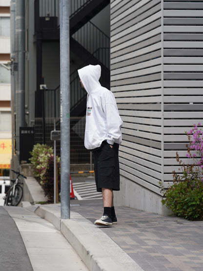 LINEN CARGO 3/4 / Black