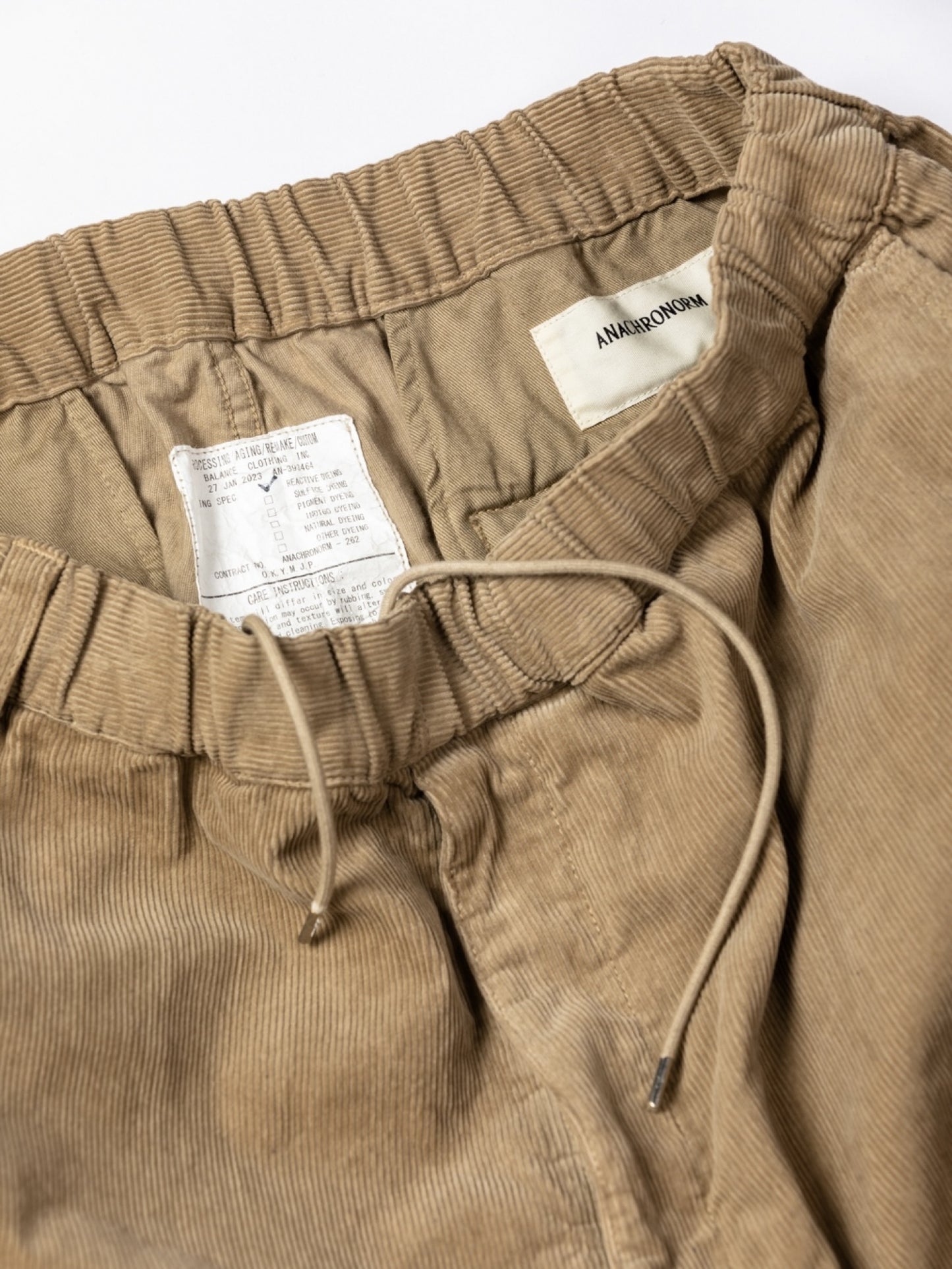 HEM TUCK EASY PANTS (CORDUROY) / Beige