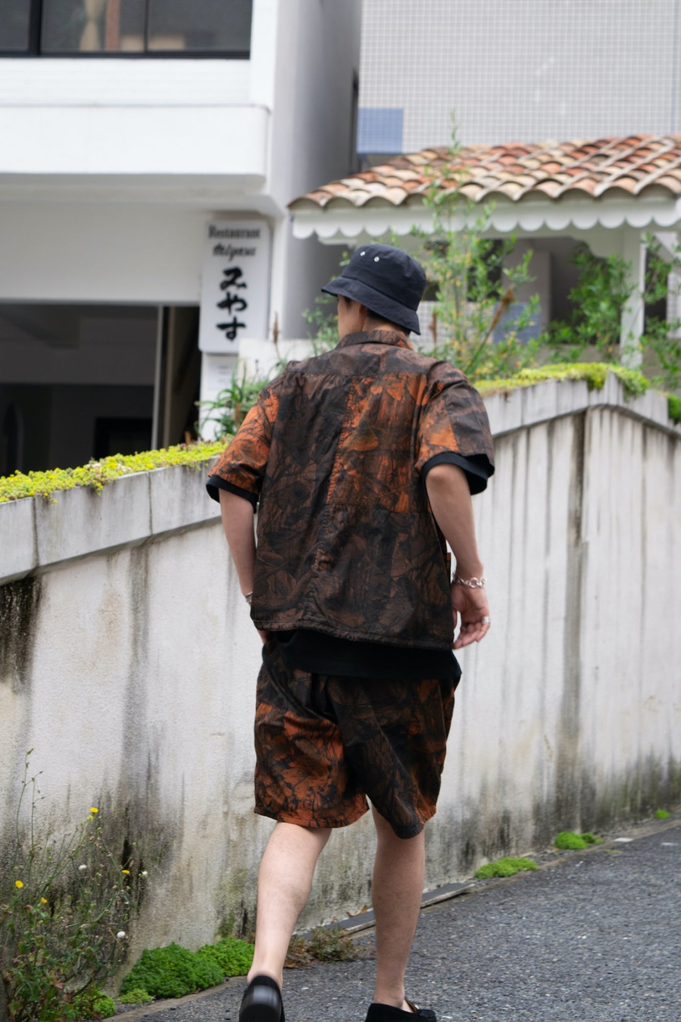 PATCH WORK BAKER SHORTS / Orange