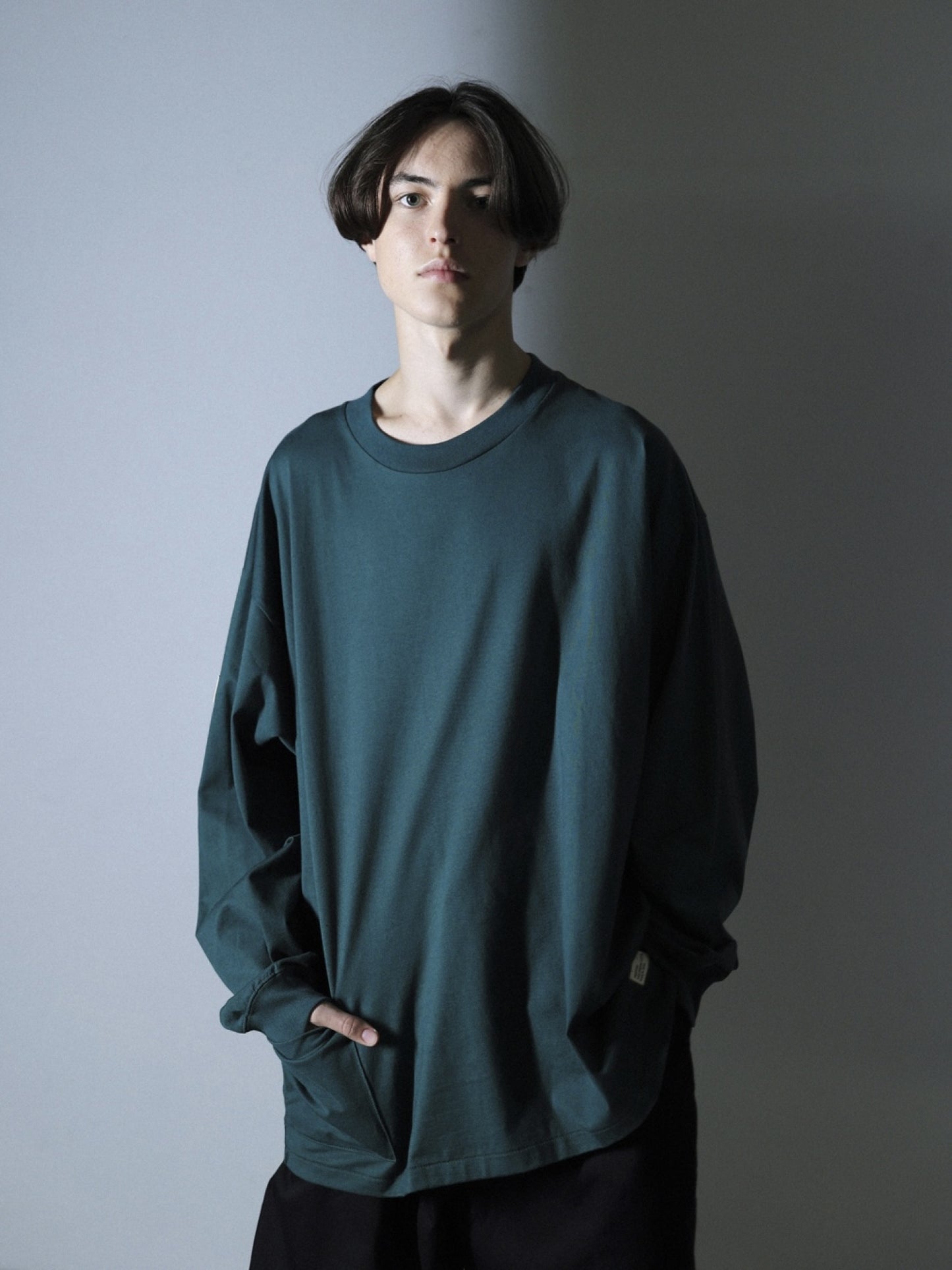 ORGANIC COTTON CHILL POCKET LONG TEE / Green