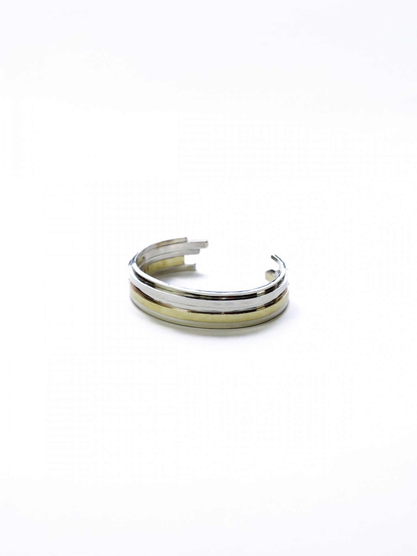 UNEVEN BARS BANGLE(Middle) / Silver × Brass