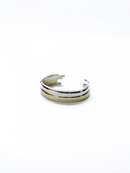 UNEVEN BARS BANGLE(Middle) / Silver × Brass
