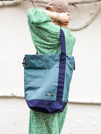 LIGHTWEIGHT CYLINDER TOTE WITH POCKET / 3colors