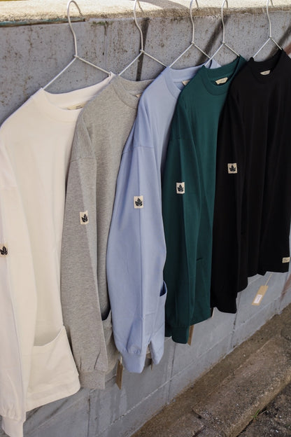 ORGANIC COTTON CHILL POCKET LONG TEE / Green