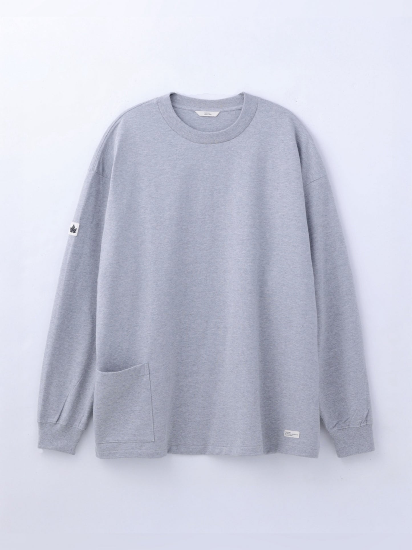 ORGANIC COTTON CHILL POCKET LONG TEE / H. gray