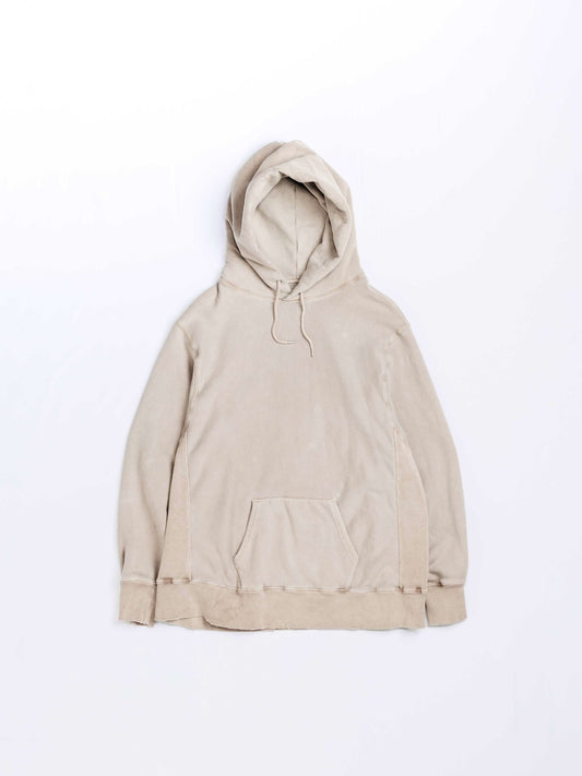 PIGMENT DYED SIDE LIB SWEAT PARKA / Beige