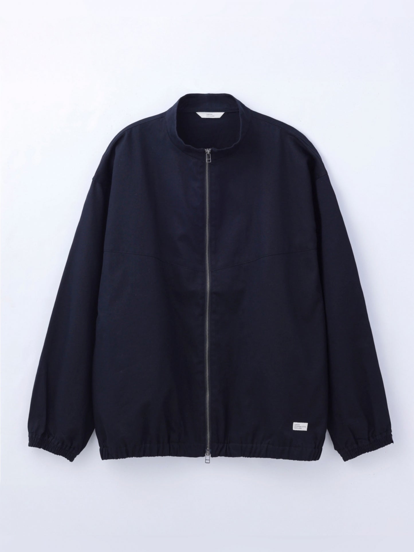ORGANIC COTTON TWILL TRACK JACKET / Black