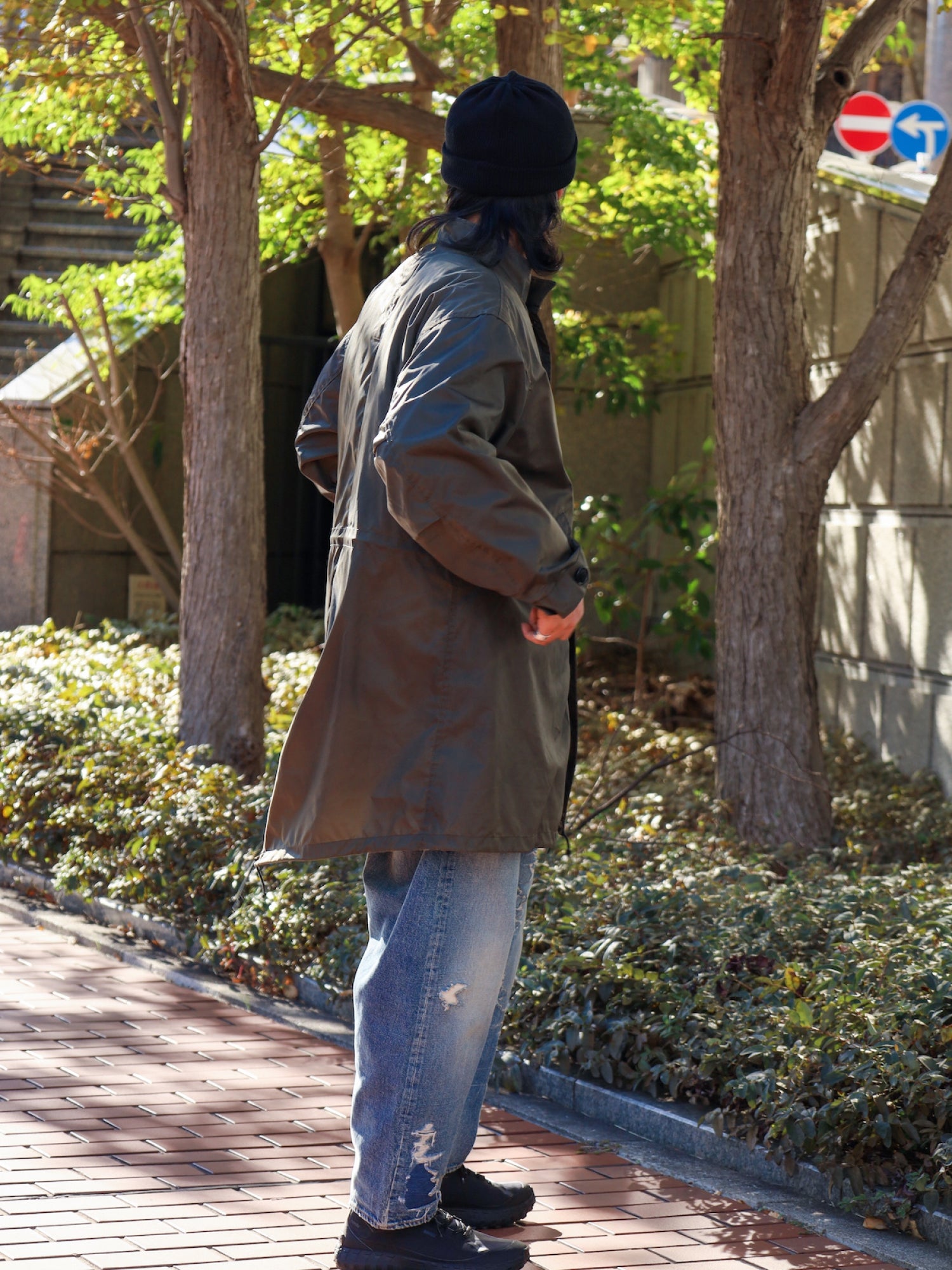 DIRTPAINT NYLON MODS COAT / Olive – FLATBUSH