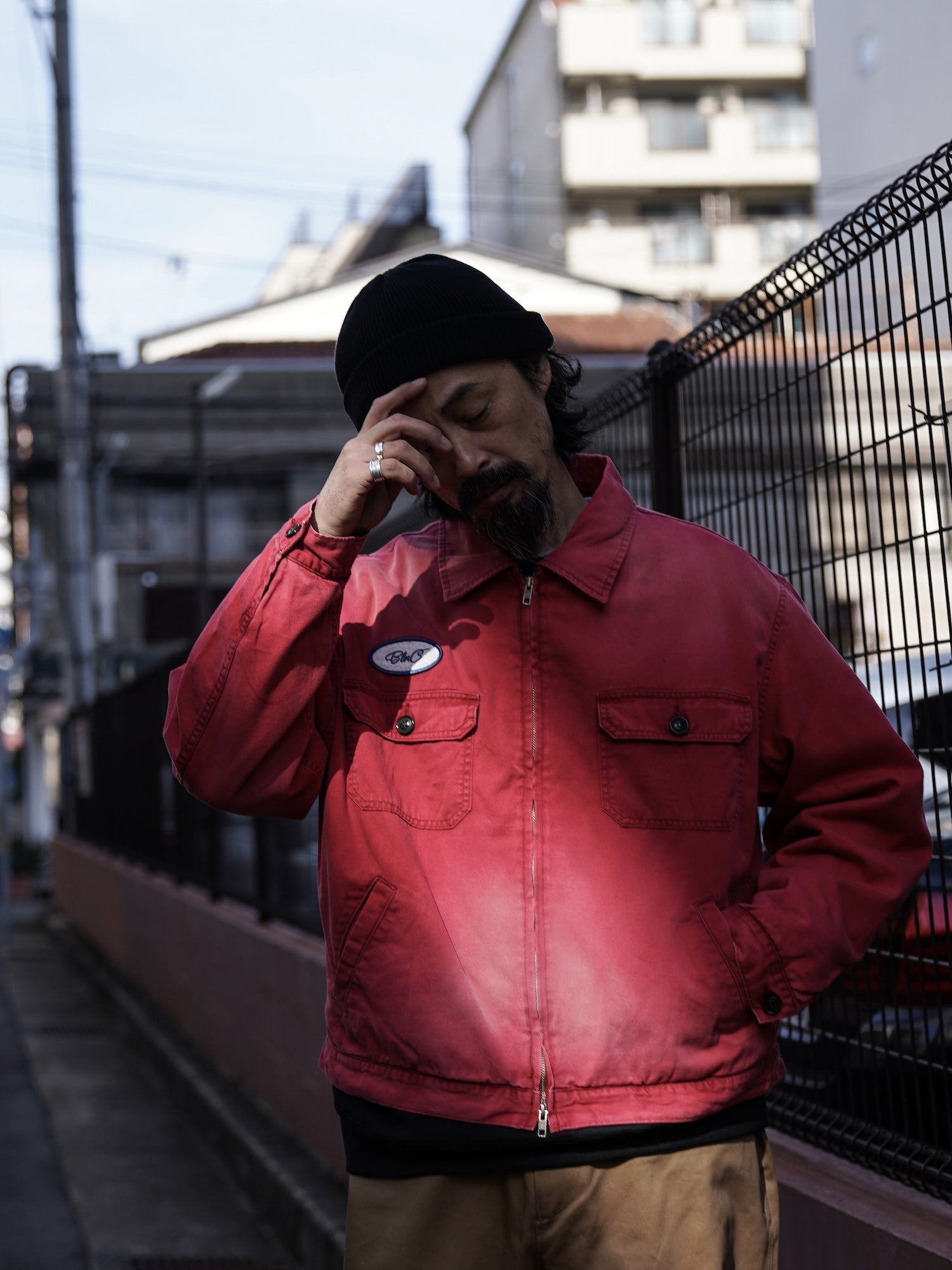 TIMEWORN WORK JACKET / Red – FLATBUSH