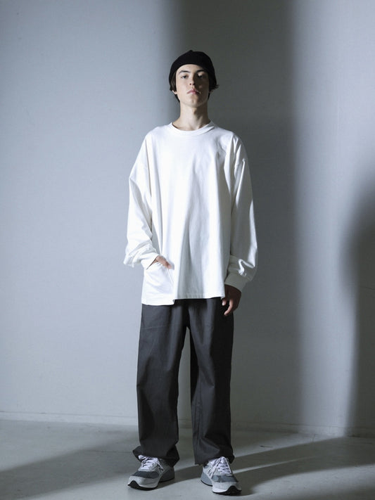ORGANIC COTTON CHILL POCKET LONG TEE / White