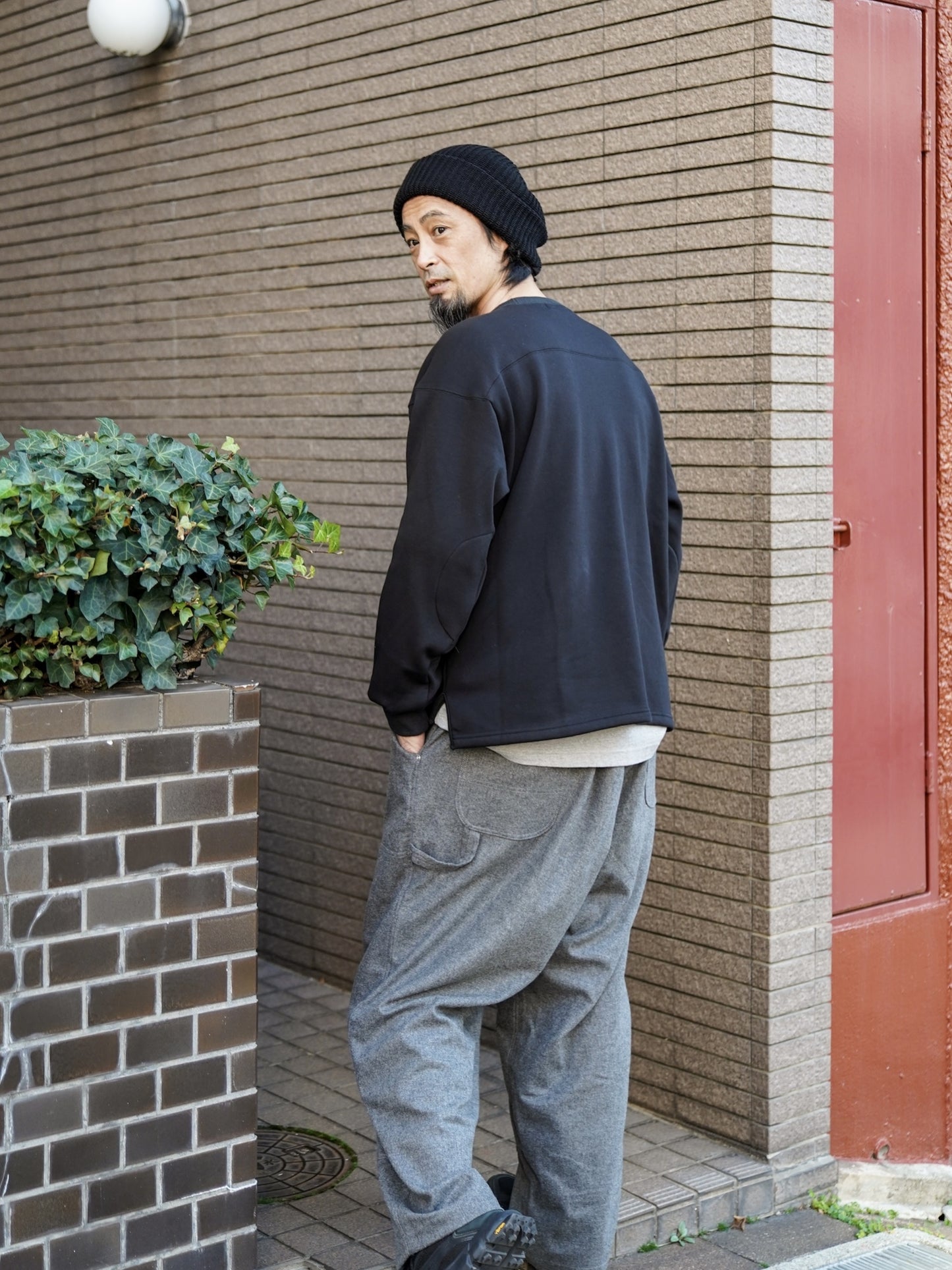 ボンバーヒート裏起毛 サイドスリット フットボール スウェット / 3colors