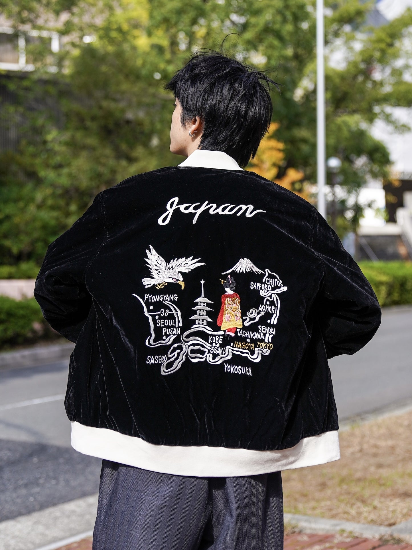 REVERSIBLE "SKAJAN" DOWN JACKET / BK/Navy