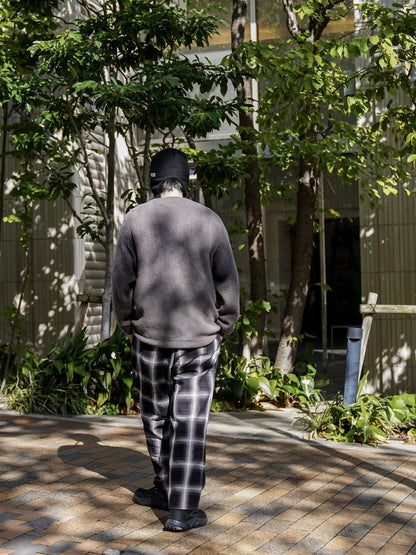 ORGANIC COTTON LINKING MOHAIR KNIT / Gargoyle