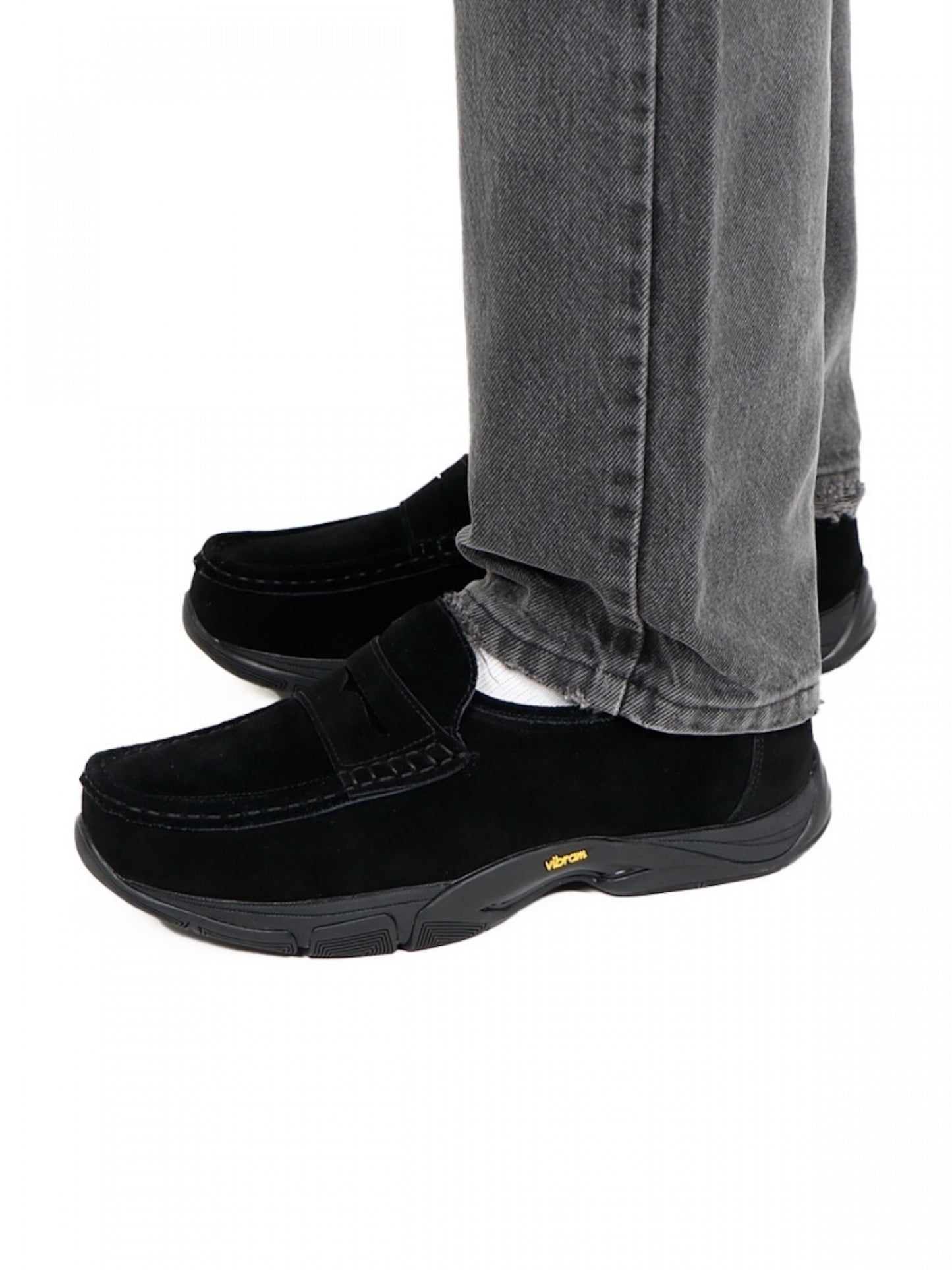 HYBRID LOAFERS / Black suede