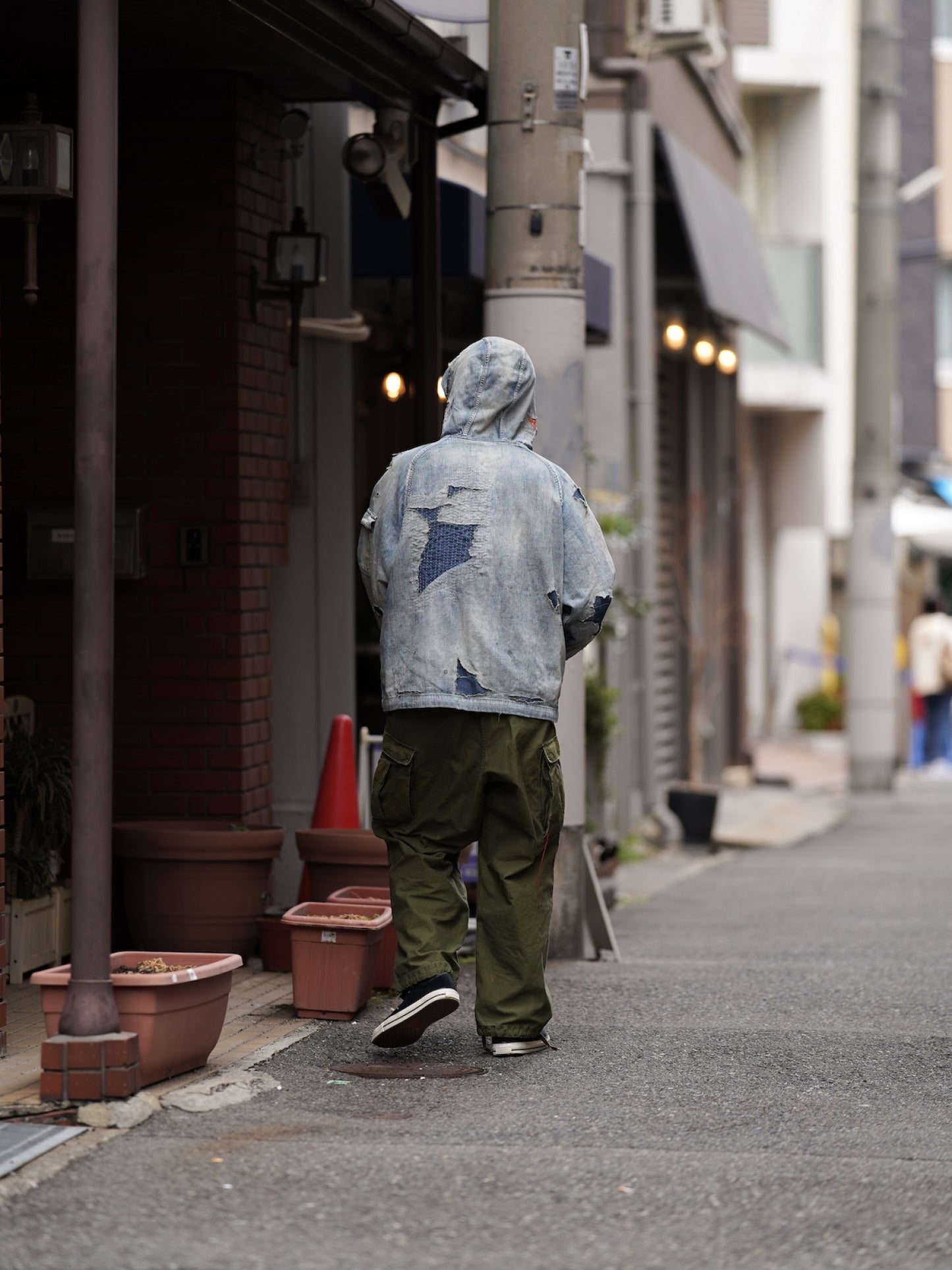DUAL DENIM REMAKED FULLZIP PARKA / Indigo(remake)