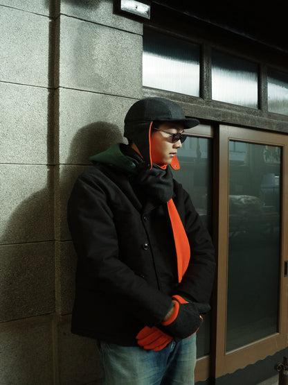 THE BOMBER COMB CAP / Black/orange