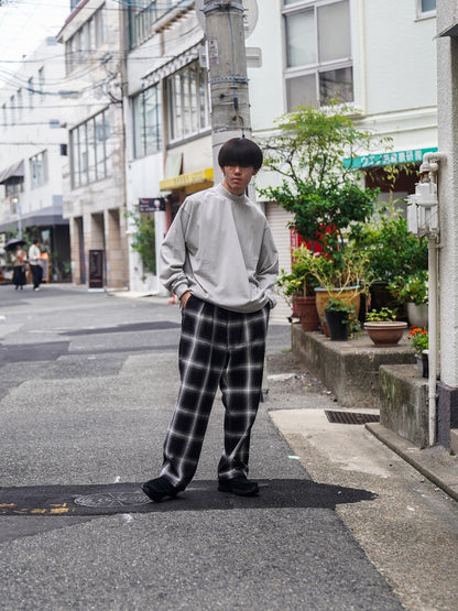 VORTEX 8オンス モックネックバルーン L/S TEE / Silver gray