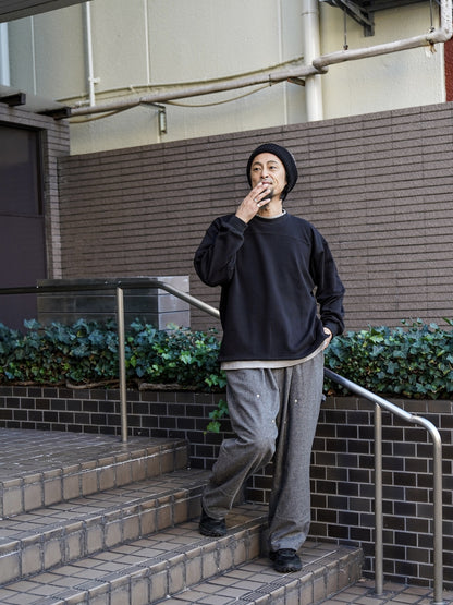 ボンバーヒート裏起毛 サイドスリット フットボール スウェット / 3colors