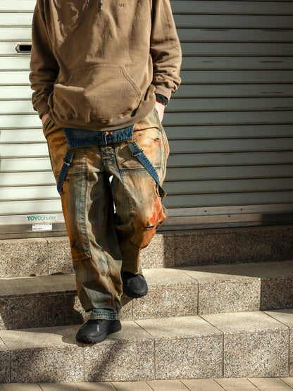 100-YEAR PROCESSING DENIM DECK OVER PANTS / FLATBUSH Ltd.