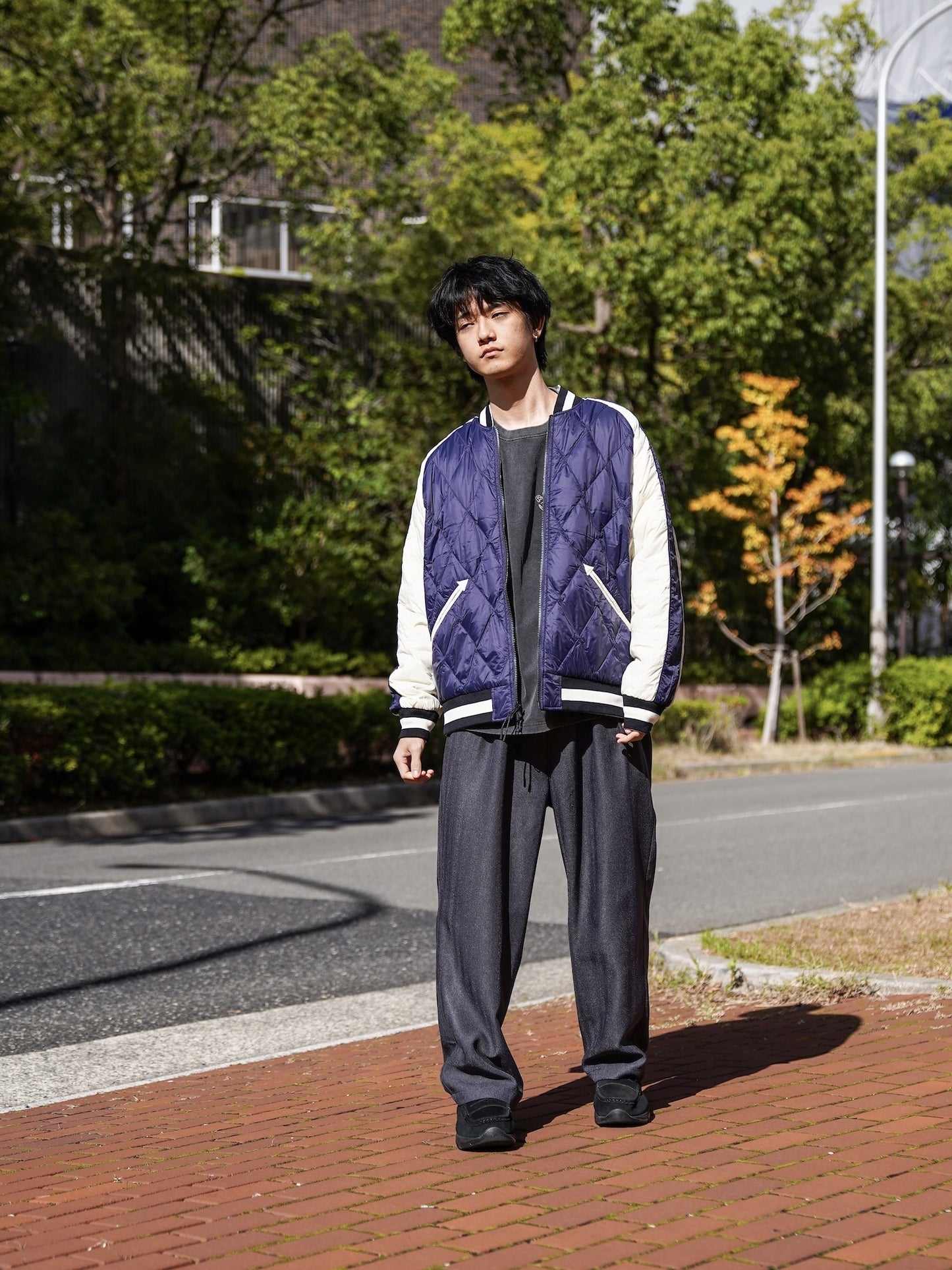 REVERSIBLE "SKAJAN" DOWN JACKET / BK/Navy