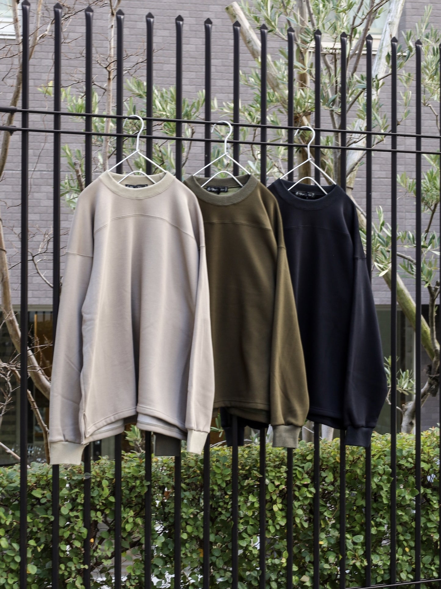 ボンバーヒート裏起毛 サイドスリット フットボール スウェット / 3colors