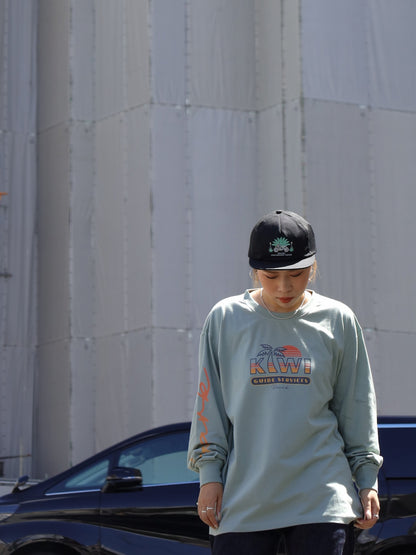 "NZ TOURIST" L/S TEE / Slate blue