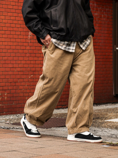 HEM TUCK EASY PANTS (CORDUROY) / Beige