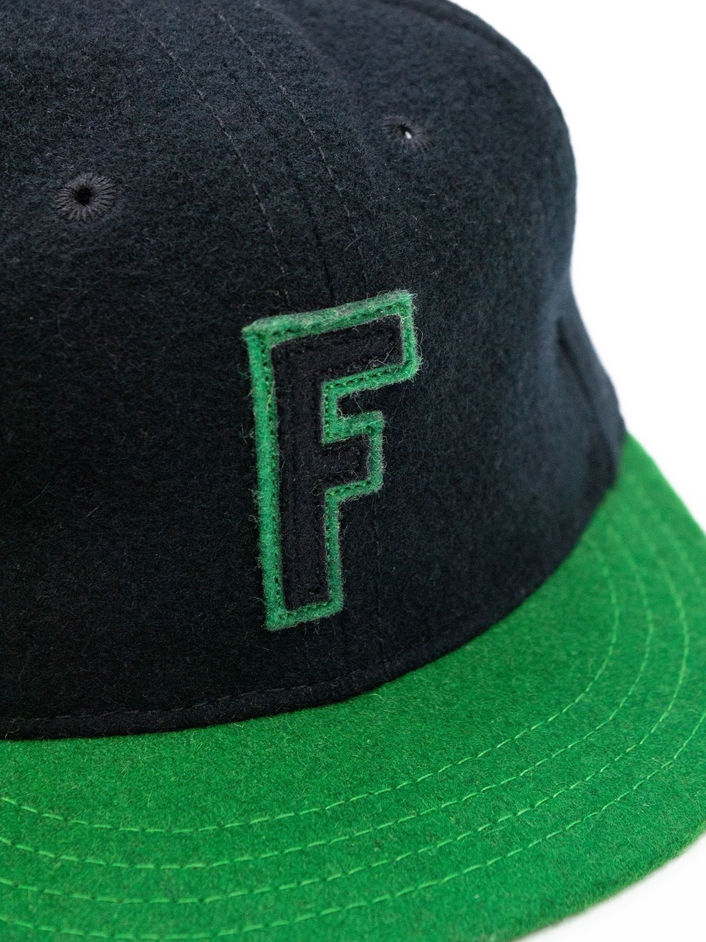 "FLATBUSH"×"EBBETS FIELD FLANNELS" BASEBALL CAP / Black×green(FLATBUSH exclusive model)