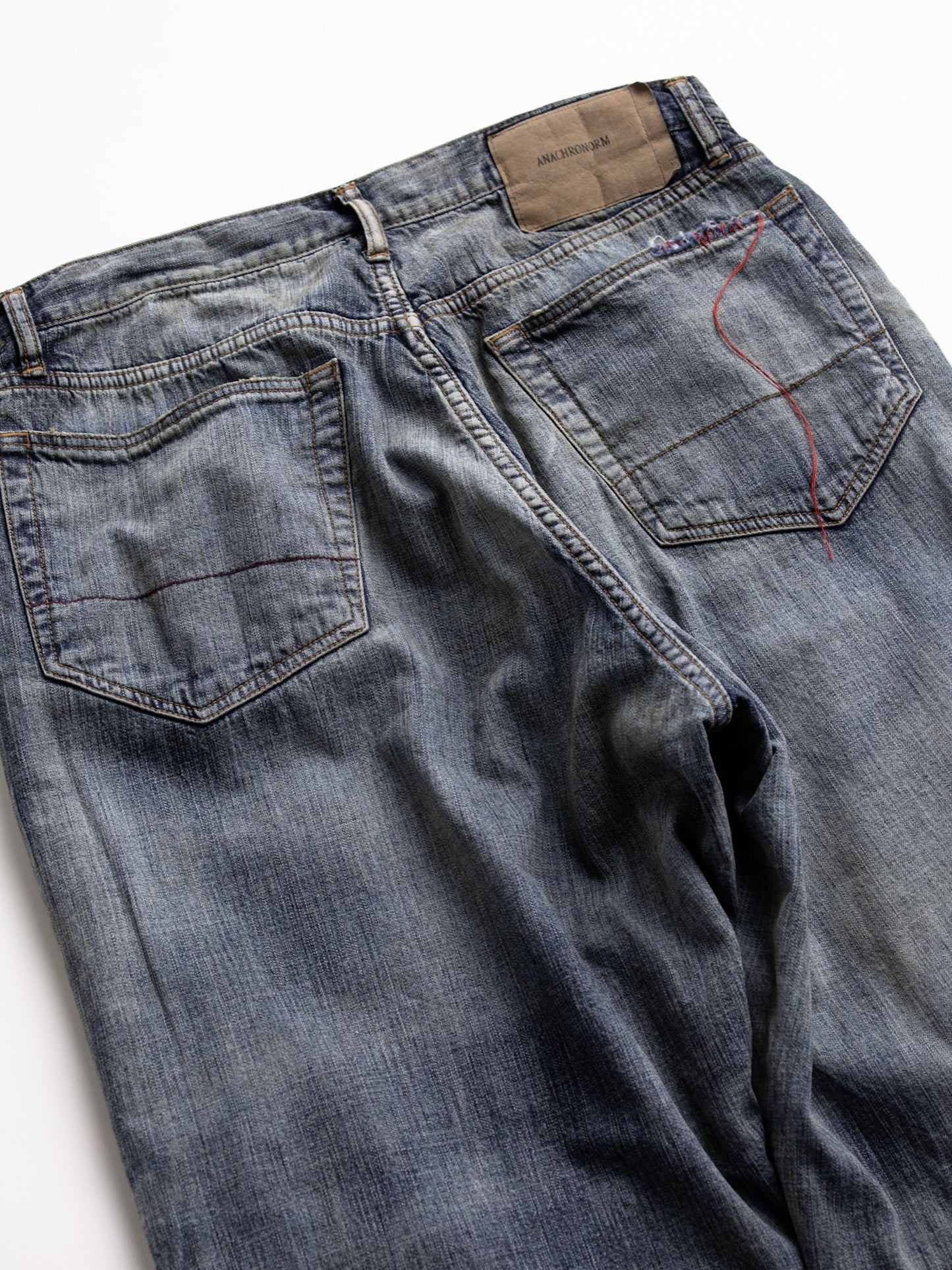CHECK COMBI DENIM 5P PANTS / Indigo(REMAKE)
