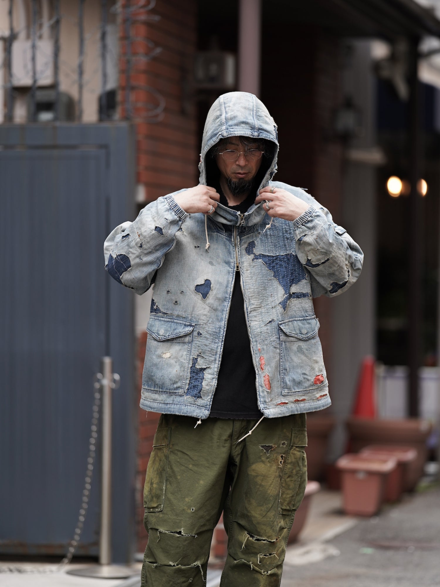 最終値下【別注】DENIM×TOMORROWLAND レザー ジップアップパーカ DUAL DENIM REMAKED FULLZIP PARKA / Indigo(remake) – FLATBUSH