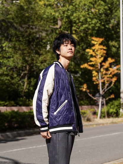 REVERSIBLE "SKAJAN" DOWN JACKET / BK/Navy