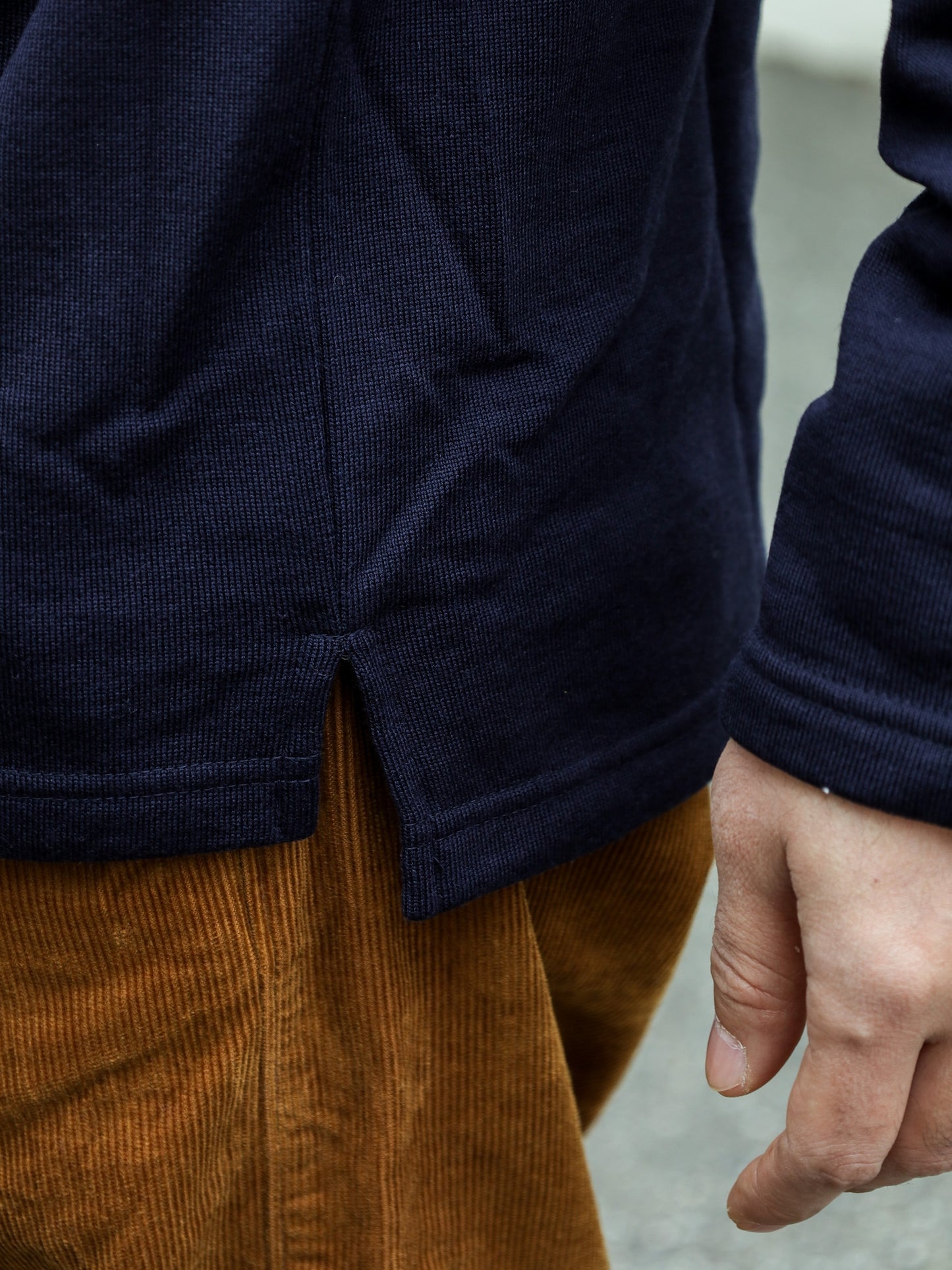 メリノウール裏毛タートルネック / ネイビー